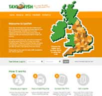 Taxifish website screen by Barry Jarvis, freelance web developer in Norwich, Norfolk